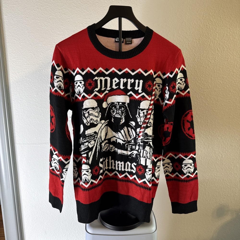 Star Wars Death Vader Merry Sithmas Ugly Christmas Sweater Size M New